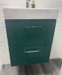 S7004968 Middleton Wall Hung 2 Drawer Unit Dark Emerald 50cm